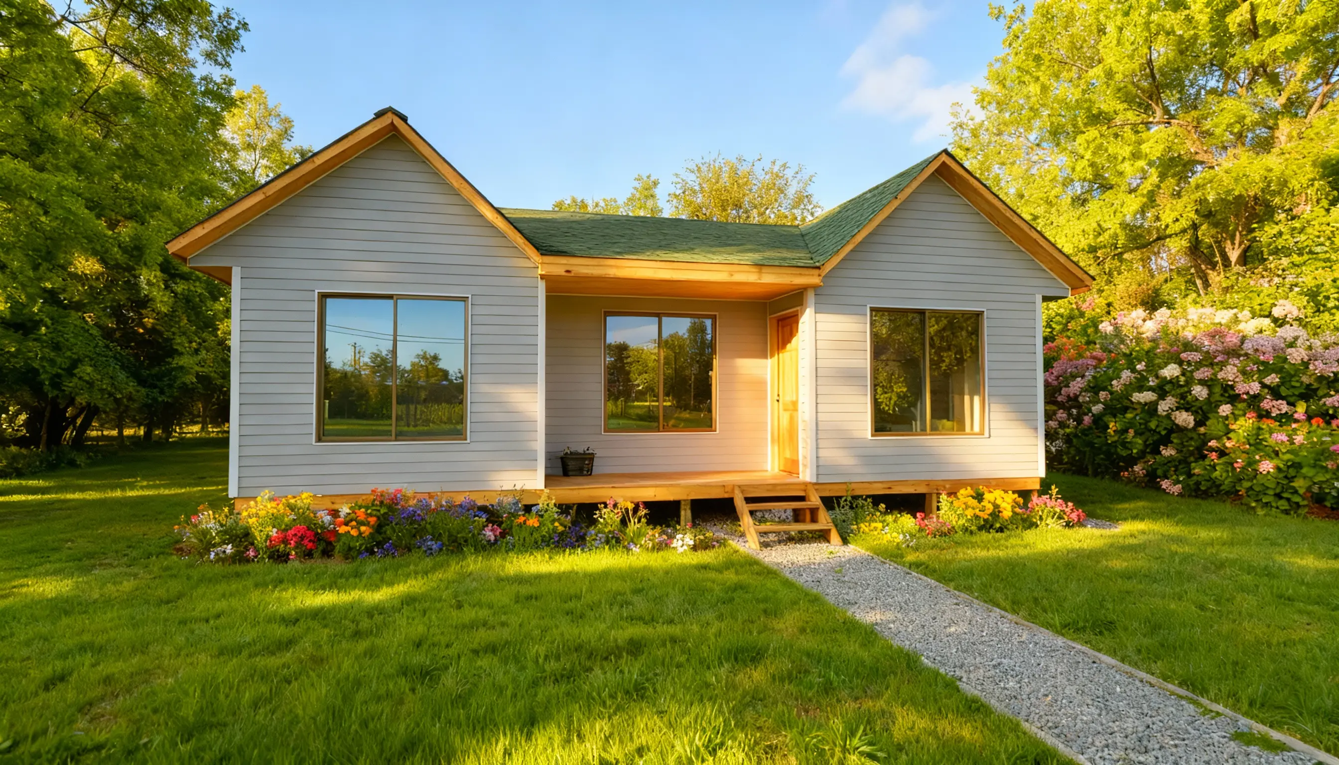 Casa prefabricada 54m² 6 aguas siding